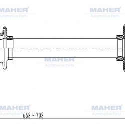 AKS KOMPLE ÖN ELANTRA 11-16 / I-30 12-15 / CERATO 16-18 / 1.6 BENZİNLİ A-T SOL ABSLİ 46 DİŞ 668mm