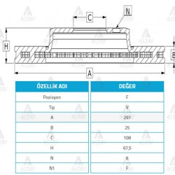 FREN DISKI COROLLA 13-18 / AURIS 13-18 / ÖN HAVALI 277-5