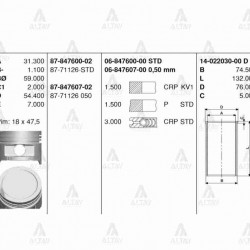 PİSTON SEGMANLI ACCENT 95-00 1.3 STD