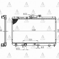 RADYATÖR SU COROLLA  93-00 AE101 / 111 A-T BRAZING