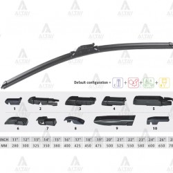 SİLECEK SÜPÜRGESİ TEK TİP ÜNİVERSAL 8 APARATLI 22 MUZ (550mm)