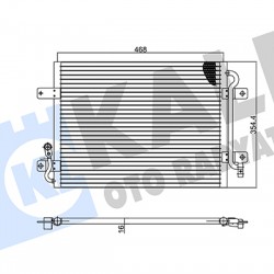 RADYATÖR KLİMA FIAT PALIO 1.4 02= KURUTUCUSUZ [BRAZING AL/AL] [445X350X16] KLİMA RADYATÖRÜ