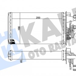 RADYATÖR KALORİFER TEMPRA 92-99 / TIPO 90-00 / ALFA 145 94-01 / ALFA 146 94-01 MEKANİK RADYATÖR KALORİFER TEMPRA 92-99 / TIPO 90-00 / ALFA 145 94-01 / ALFA 146 94-01 MEKANİK