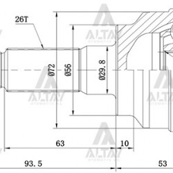 AKS KAFASI DIŞ 323  98-02 / ZL 28X56X26
