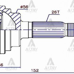 AKS KAFASI DIŞ CARINA / CORONA / 2.0 26X56X24 / RAV-4 96-00