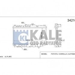 RADYATÖR SU COROLLA 88-92 AE-92 / CORONA AT171 A-T BRAZING RADYATÖR SU COROLLA 88-92 AE-92 / CORONA AT171 A-T BRAZING