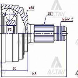 AKS KAFASI DIŞ ACCORD  90-98 / PRELUDE 2.0 / CRV 97-06 / ABSLİ 28X60X32