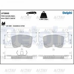 FREN BALATA GOLF8 / A3 / LEON / OCTAVİA / CADDY 21= FİŞLİ ÖN FREN BALATA GOLF8 / A3 / LEON / OCTAVİA / CADDY 21= FİŞLİ ÖN