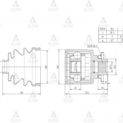 AKS KAFASI İÇ B-2500 RANGER / SOL 28X36X42