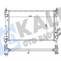 RADYATÖR SU DOBLO / CORSA D / GRANDE PUNTO / Z13DTH-A13DTE-Z13DTE-A16LER-B16LER M-T BRAZİNG