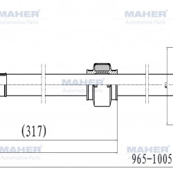 AKS KOMPLE ÖN ELANTRA 11-16 / I-30 12-16 / CEED 12-18 / CERATO 16-18 BENZINLI SAG M-T 1.6 ABSLI 46 DIS 965mm