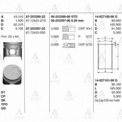 PİSTON SEGMANLI E-2200 99= STD PİSTON SEGMANLI E-2200 99= STD