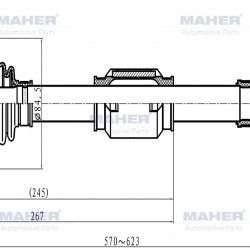 AKS KOMPLE ÖN CITY 09-12 / SAĞ BENZİNLİ A-T 1.4 570mm