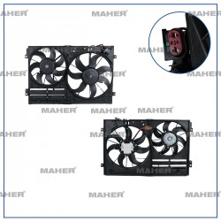 FAN SETI GOLF5 / GOLF6 / JETTA / PASSAT / CADDY / A3 / LEON 04-12 CAYC-CAYD-CBZA-CBZB 1.2 TSI-1.6 TDI 300/200W 360/295mm DAVLUMBAZLI
