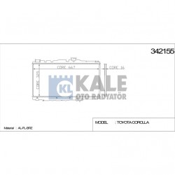 RADYATÖR SU COROLLA 88-92 AE-92 / CORONA AT171 M-T BRAZING RADYATÖR SU COROLLA 88-92 AE-92 / CORONA AT171 M-T BRAZING