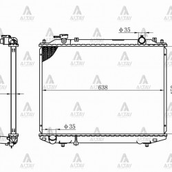RADYATÖR SU B-2500  97-05 / BT-50 05= 4x4 / FORD RANGER 96-06 / 06= 4x4 26mm M-T BRAZING