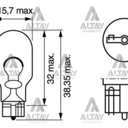 AMPÜL ECO 12V BÜYÜK DİPSİZ 16W / W16W SİNYAL VE FREN AMPÜLÜ DİPSİZ 67 AMPÜL ECO 12V BÜYÜK DİPSİZ 16W / W16W SİNYAL VE FREN AMPÜLÜ DİPSİZ 67