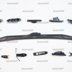 SİLECEK SÜPÜRGESİ TEK TİP ÜNİVERSAL 11 APARATLI 24 HYBRID (600mm)