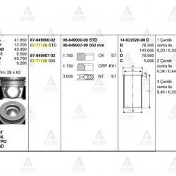SEGMAN ACCENT 06-11 ERA / GETZ 06-11 / I-20 09-14 / CERATO 04-09 1.5CRDI STD