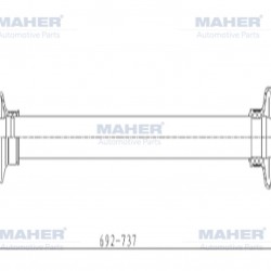 AKS KOMPLE ÖN IX-35 10-15 / SPORTAGE 11-16 / 1.6 BENZİNLİ M/T SOL ABSLİ 48 DİŞ 692mm