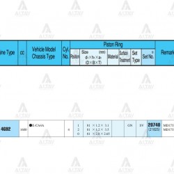 SEGMAN CARISMA 95-06 1.6 / 81.50mm / 4G92 / 0.50 (GAZ NİTRİT KAPLAMA) TAKIM SEGMAN CARISMA 95-06 1.6 / 81.50mm / 4G92 / 0.50 (GAZ NİTRİT KAPLAMA) TAKIM