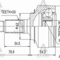 AKS KAFASI DIŞ JAZZ 02-08 / 26X28X52
