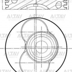 PİSTON SEGMANLI (3-4 SİLİNDİR) T5 / PASSAT 01-10 1.9TDI AXB-AVF-AWX 050