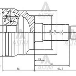 AKS KAFASI DIŞ 323 01-03 / MAZDA 3 / 26X56X29