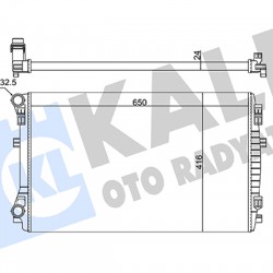 RADYATÖR SU GOLF7 / A3 / LEON / PASSAT / OCTAVIA 13= CJZB-CYVA-CJZA-CYVB-CPVA-CPTA-CHPA-CLHA-CLHB-CRKA-CRKB 12 TSI-1.4 TSI-1.6 TDI MEKANİK