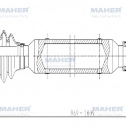 AKS KOMPLE ÖN I-30 12-16 / CEED 12-15 / SAĞ DİZEL M-T ABSLİ 46 DİŞ 969mm