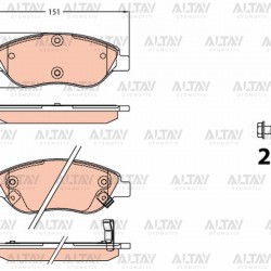 FREN BALATA EGEA 15= 1.3JTD-1.6JTD-1.4 (BOSCH FREN SİSTEMİ 150.9mm) ÖN FREN BALATA EGEA 15= 1.3JTD-1.6JTD-1.4 (BOSCH FREN SİSTEMİ 150.9mm) ÖN