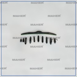 SİLECEK SÜPÜRGESİ TEK TİP ÜNİVERSAL 11 APARATLI 18 HYBRID (450mm)