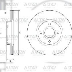 FREN DİSKİ COURIER 14= / B-MAX 12= / ÖN HAVALI 278-4 (SET) FREN DİSKİ COURIER 14= / B-MAX 12= / ÖN HAVALI 278-4 (SET)