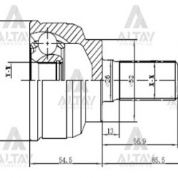 AKS KAFASI DIŞ RIO 00-05 / SHUMA / 21X24X52