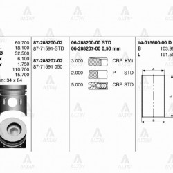 PİSTON SEGMANLI CANTER 304 / 444 050
