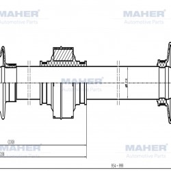 AKS KOMPLE ÖN I-30 07-11 / DİZEL M-T SAĞ ABSLİ 46 DİŞ 954mm
