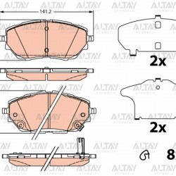 FREN BALATA CHR 16-19 1.2 / 1.8 HYBRID ÖN FREN BALATA CHR 16-19 1.2 / 1.8 HYBRID ÖN