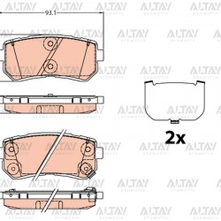 FREN BALATA I-30 / IX-20 / RIO / ERA / CEED / IX-35 / SONATA / CERATO 09= DİSK ARKA YAY DELİKLİ