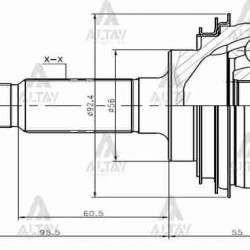 AKS KAFASI DIŞ YARIS 06= / 1.4 1NDTV / 1.0-1KRFE 26X56X24