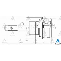 AKS KAFASI DIŞ YARIS 06= / 1.4 1NDTV / 1.0-1KRFE 26X56X24