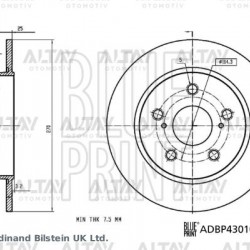 FREN DİSKİ COROLLA 19= HYBRID ARKA DÜZ 270X5 FREN DİSKİ COROLLA 19= HYBRID ARKA DÜZ 270X5