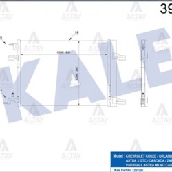 RADYATÖR KLİMA ASTRA J 09-16 1.3CDTI-1.4-1.6 / CRUZE 09-14 1.6