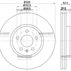 FREN DİSKİ A4 07-16 / A5 07-17 / Q5 08-17 ÖN HAVALI 320-5