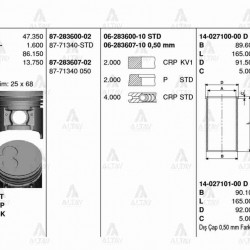 PİSTON SEGMANLI E-2200 86-92 / BESTA 92= STD