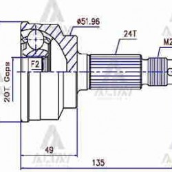 AKS KAFASI DIŞ PRIDE / 24X20X52