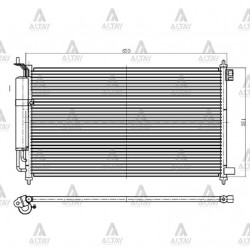RADYATÖR KLİMA MICRA 03-10 / JUKE 10= / NOTE 07= BENZİNLİ BRAZING