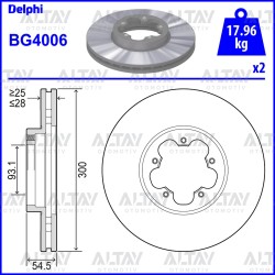 FREN DİSKİ TRANSIT 06-14 / V347 200PS ARKADAN İTİŞLİ ÖN HAVALI 300-5 (SET) FREN DİSKİ TRANSIT 06-14 / V347 200PS ARKADAN İTİŞLİ ÖN HAVALI 300-5 (SET)