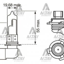AMPÜL ECO HB4 9006 12V 51W FAR AMPÜLÜ SOKETLİ