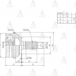 AKS KAFASI DIŞ HRV 99-15 / ABSLİ 50 DİŞ 26X30X60 AKS KAFASI DIŞ HRV 99-15 / ABSLİ 50 DİŞ 26X30X60