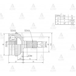 AKS KAFASI DIŞ HRV 99-15 / ABSLİ 50 DİŞ 26X30X60 AKS KAFASI DIŞ HRV 99-15 / ABSLİ 50 DİŞ 26X30X60